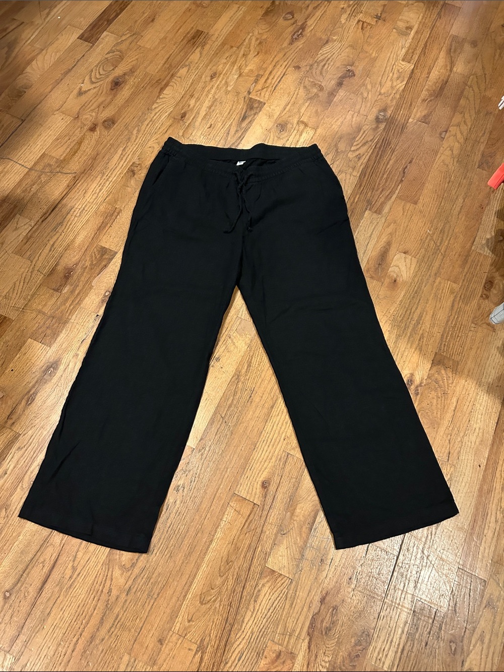 Old Navy Black Wide-Leg Drawstring pants large
